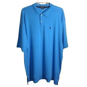 U.S Polo Assn. Men's Polo Shirt‎ 3XL Blue Short Sleeves 100% Cotton Classic